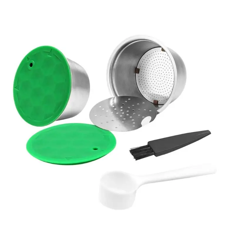 

Pofessional Refillable Coffee Filter Reusable Coffee Capsule Set Scoop Brush Strainer FilteTaste Sweet for Nescafe Dolce Gusto