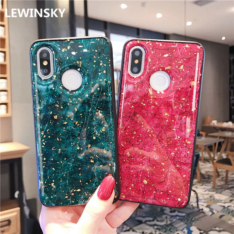 

Marble Platinum Glitter Phone Case For Xiaomi Redmi Note 6 5 Pro 6A S2 5 Plus Mi A2 8 lite SE 6X 6 MIX 2S MAX 2 3 Silicone Case