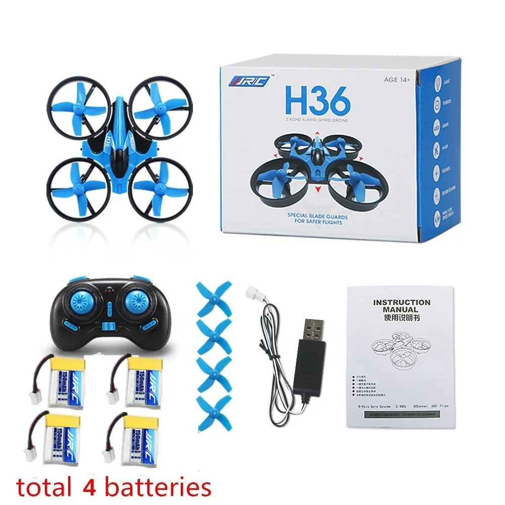 

JJRC H36 Mini Drone 2.4GHz 6-Axis Gyro RC Helicopter Headless Mode One Key Return RC Quadcopter VS JJRC H8 Mini H20 Dron