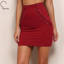 Santune сексуальный кружевной облегающий юбки для женщин тонкий натуральный старинный карандаш юбка для отдыха повседневные Клубные вечерние женские юбки