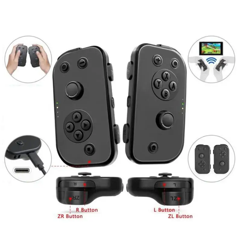 

Wireless Bluetooth Pro Left Right Gamepad Game Controller Joystick Compatible with Nintend Switch Console With LED