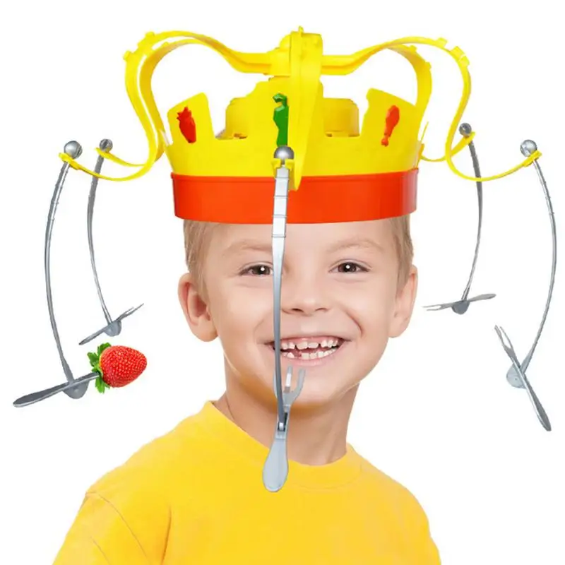 Family Party Game Crown Food Hat Trick Toy Funny Eat The ...