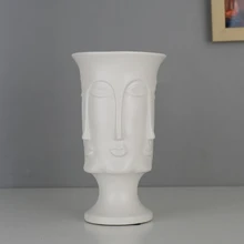 Figue форма головы ваза скандинавский минималистичный керамическая абстрактная ваза черно-белая человеческое лицо Creatives дисплей комната декоративная