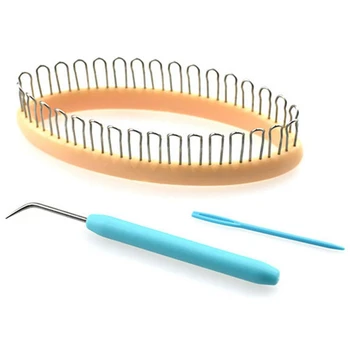 

Sock Yarn Knitting Loom Weaving Tool Kit Diy Craft Wooden Leg Stockings Weavers Tool Sets Knitting Accessories