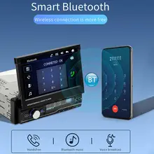 1 DIN Window CE Car Video Auto Radio Touch Screen MP5 Player GPS NAV Bluetooth Stereo Retractable Radio Reverse Camera Dash Cam 