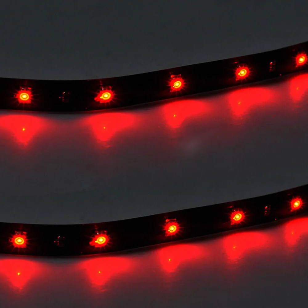 

8pcs 30cm 12V Waterproof Red 15SMD LED Car Auto Flexible Grill Light Strips Fits for 12V vehicles