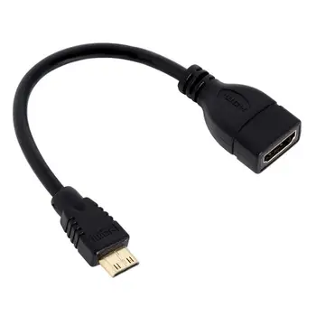 

1/2pcs Mini HDMI Male to HDMI Female Converter Adapter Cable for HDTV Projector Notebook Laptop Camera Cord Wire Support 1080P