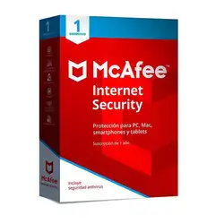 McAfee интернет безопасности 2018 1 устройство 1 год формат OEM