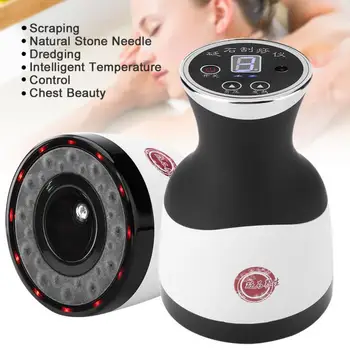 

2 Types Electric Scraping Massager Negative Pressure Stone Needle Therapy Hot Compress US Plug Massage Relaxation