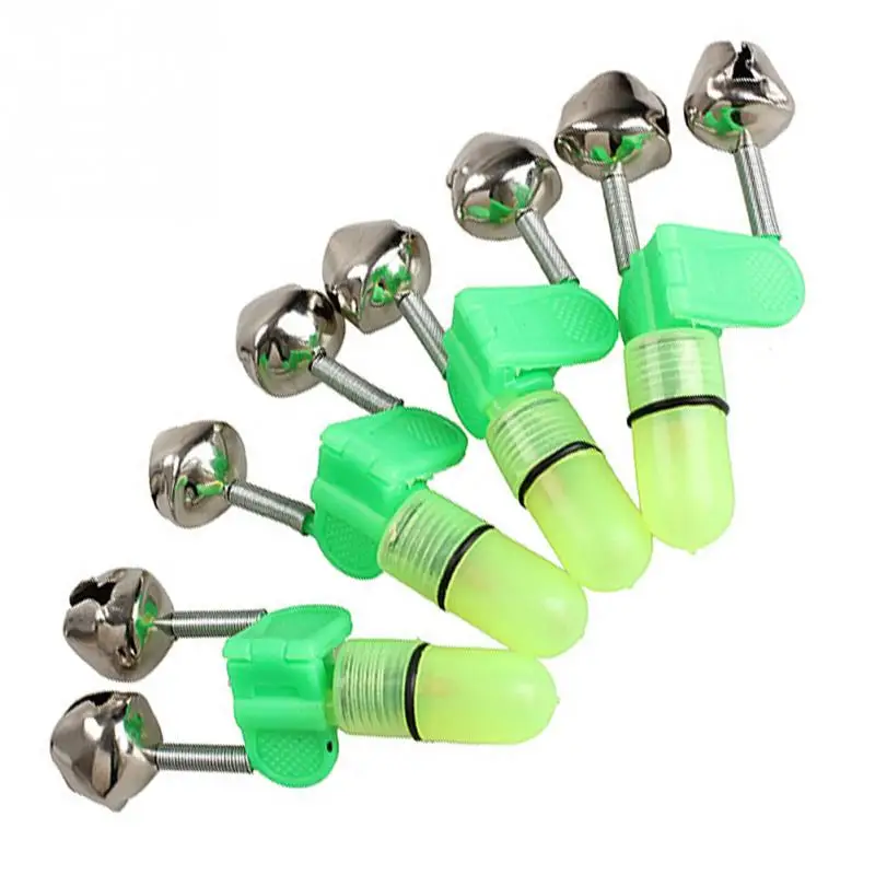 

1Pcs LED Fishing Rod Bite Alarm Bells Fishing Rod Red Light Alerter with 2 LR41 Button Batteries Fishing Tacke Accessories