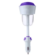 Автомобильный домашний декор увлажнитель воздуха диффузионный ароматизатор двойной USB интерфейс фиолетовый очиститель