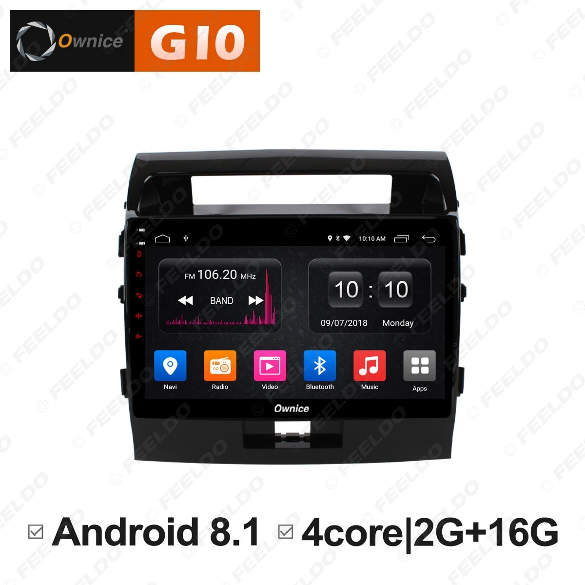 Best LEEWA 10.1 " 2.5D Nano IPS Screen Android 8.1 Octa Core/DDR3 2G/32G/4G LTE Car Media Player For Toyota Land Cruiser 2007-2013 1