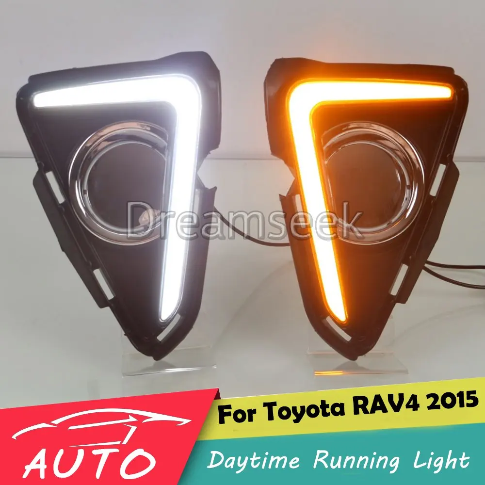 DRL для Toyota RAV4 2016 2017 2018 новый светодиодный светильник дневного света автомобиля