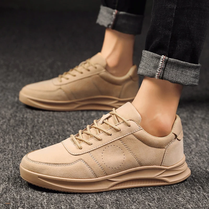 

Porretta 2019 New Mens Casual Shoes Walking Shoes for Men Lace-up Breathable Fashion Spring Autumn Flats Fashion Male Shoes