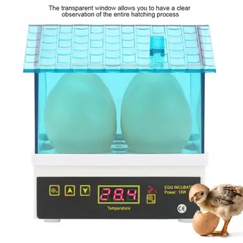 

4 Eggs Mini Incubator Hatcher Household Digital Semi‑automatic Hatching House Machine 110V US Plug