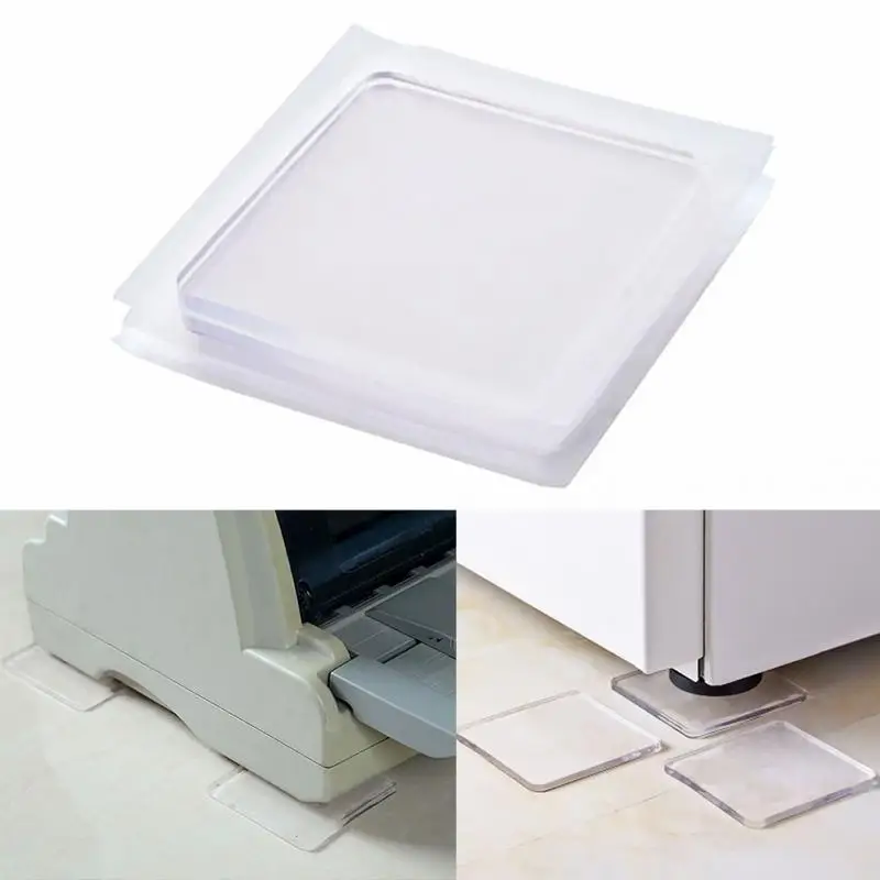 

4Pcs/Set Non-Slip Anti Slip Silicone Mat Washing MachineAnti Slip Pad Bathroom Table anti shock Portable Anti Vibration #1112