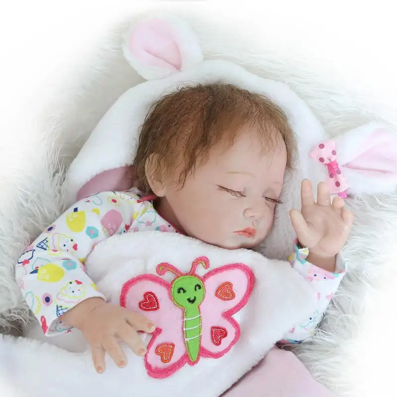Новое поступление 55 см реалистичные куклы Reborn Babygirls Новорожденные спящие