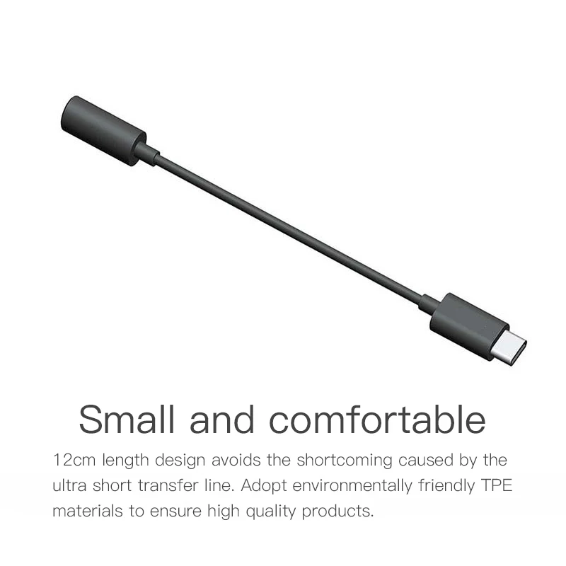 Type-C To 3.5mm Earphone Cable Adapter AUX Headphones Adapter for Huawei Mate 20 P30 Pro Xiaomi Mi 6 8 9 SE Audio Cable