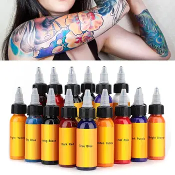 

30ml/Bottle 16 Colors Body Painting Tattoo Ink Set Permanent Makeup Coloring Pigment Tattoo Paint Body Makeup Ink Tools Kit