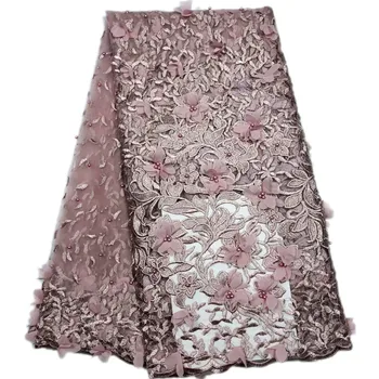 

Wonderful pure color Appliqued flowers with same color beads Lace Fabric ZF78 Free shipping big sales price Tulle Lace Fabric