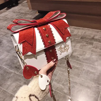 

Ita Fashion Cute Bow Shoulder Bags Women Sweet Red Handbag Famous Brand Designer Girl Leather Shoulder Bag Lolita Kawaii Clutch