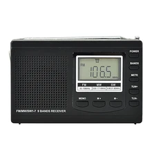 Портативные мини радио FM/MW/SW с антенной цифровой будильник fm-радио приемник Цифровой портативный fm-приемник часы
