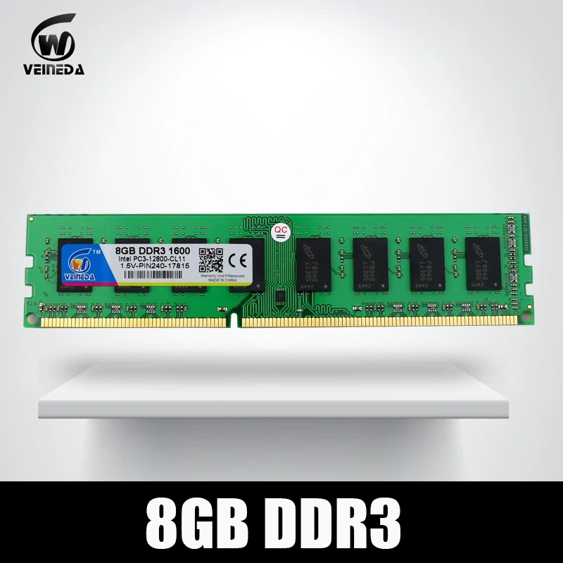 

VEINEDA Memoria ddr3 16gb 2X8gb dimm ddr3 1333 pc3-10600 For Intel AMD Desktop Mobo