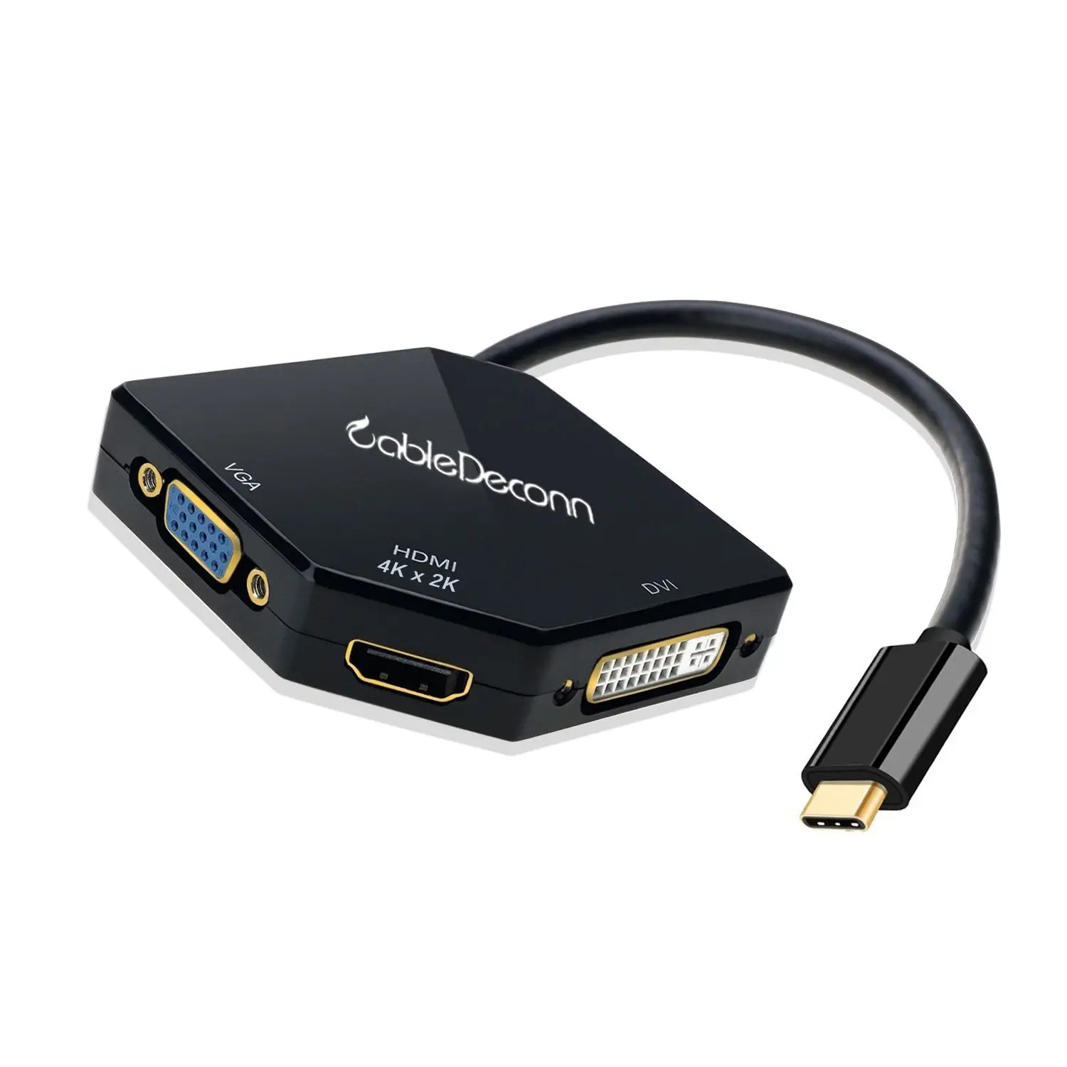AAAJ CableDeconn Thunderbolt 3 адаптер usb type C на 4K HDMI DVI VGA концентратор многопортовый кабель