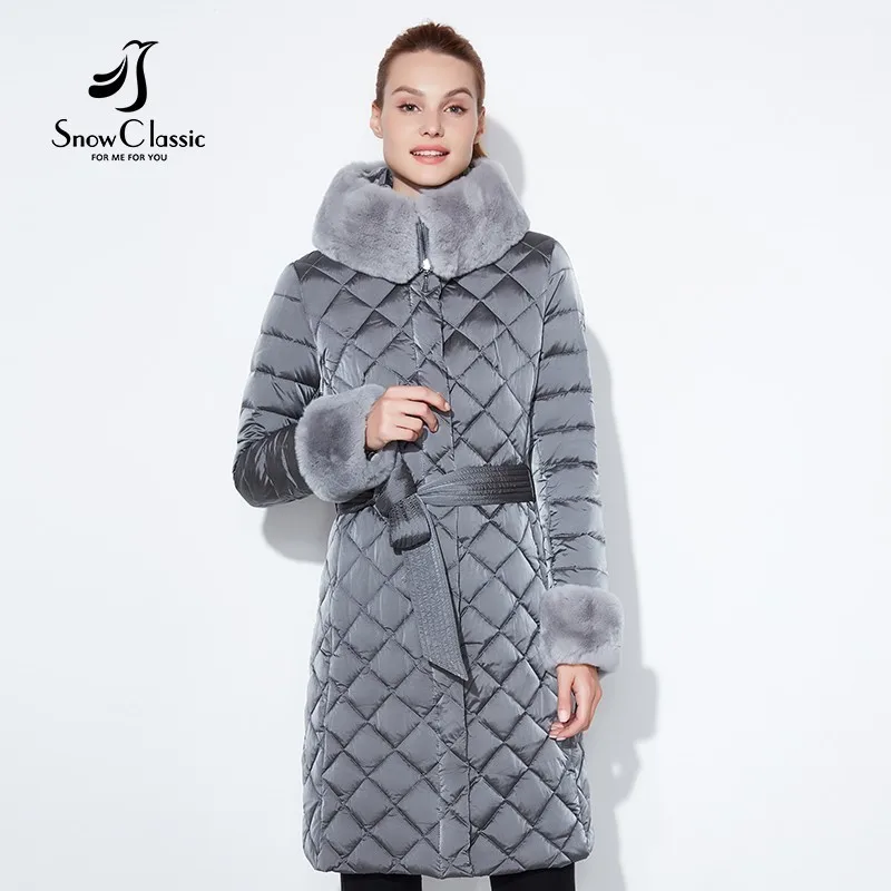 Kopen Sneeuw Klassieke Vrouwen Jas Jas Bont Winter Lange Parka Vrouw Gewatteerde Jas Vrouwelijke Warm Uitloper Plus Size 2019 Down Jas mode