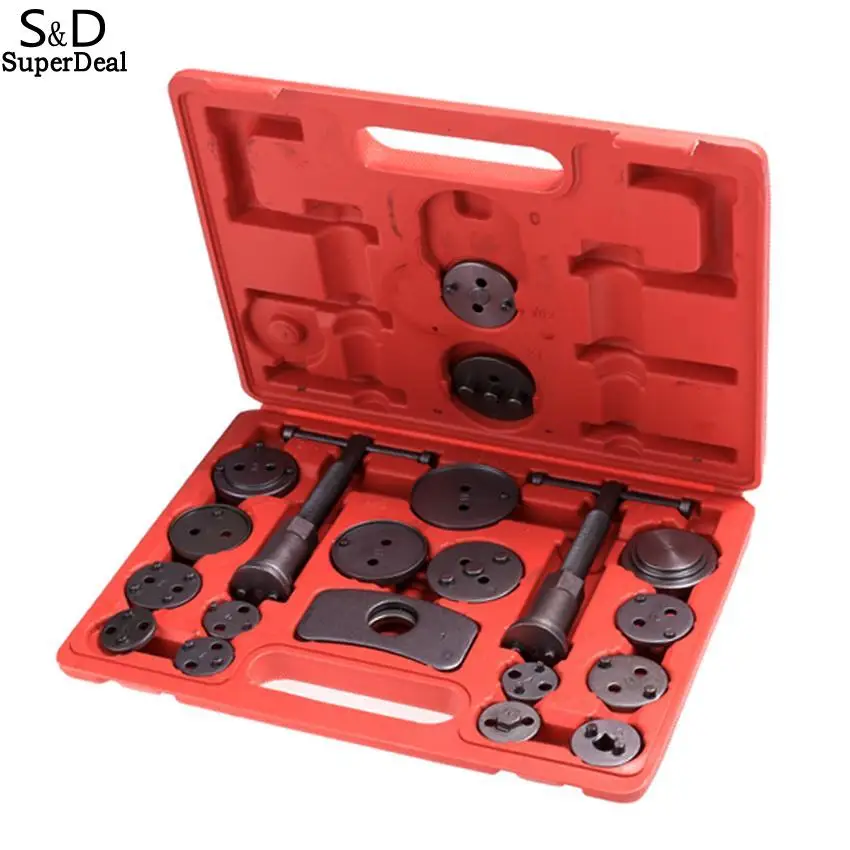 

Pad Heavy Disc Brake Caliper Piston Compressor Windback Wind Back New Tool 21pc + Case