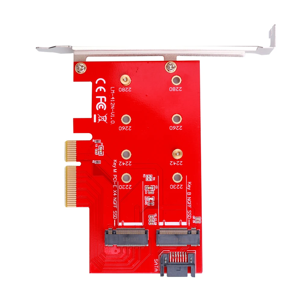 Сверхлегкий адаптер NGFF на PCIE X4 M ключ и B Ключ SATA порт плата расширения поддержка