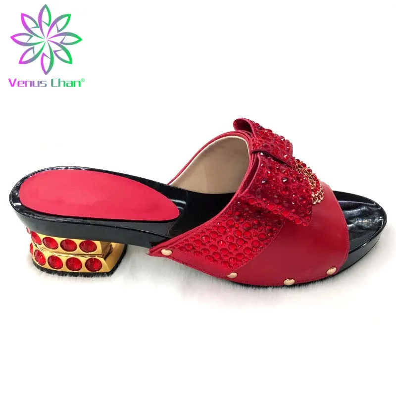 Latest Women Wedding Shoes Italian Women Wedding Shoes Decorated with Rhinestone African Women Italian Shoes Italy Design Shoes