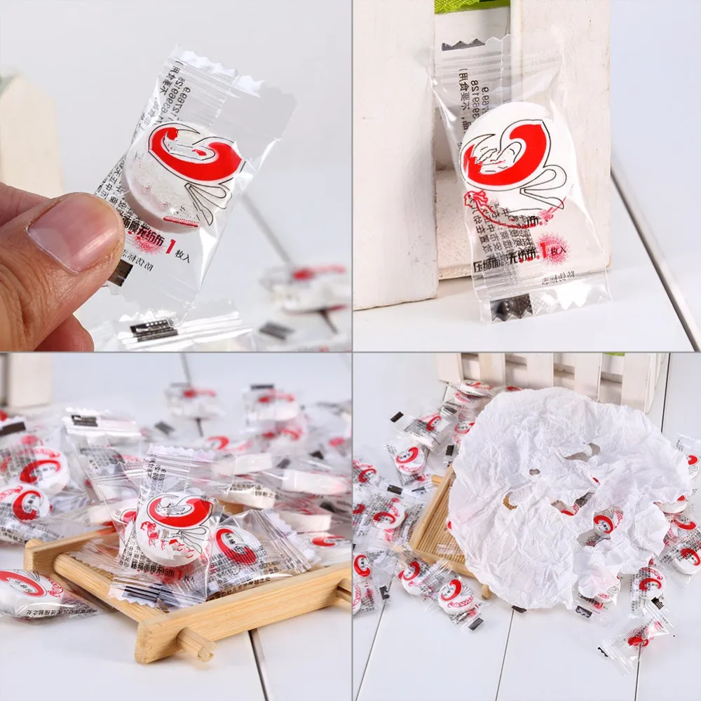 

50PCs/pack Skin Face Care DIY Facial Paper Compress Masque Mask Non-woven Coin Compressed Facial Mask Homemade Mask Paper Tablet