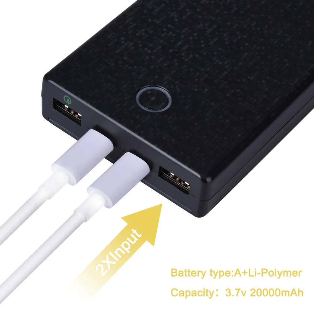 

Power Bank 20000mAh For iPhone Xs Max XR 8 7 Samsung S9 USB PD Fast Charging + Dual QC3.0 Quick Charger Powerbank MacBook