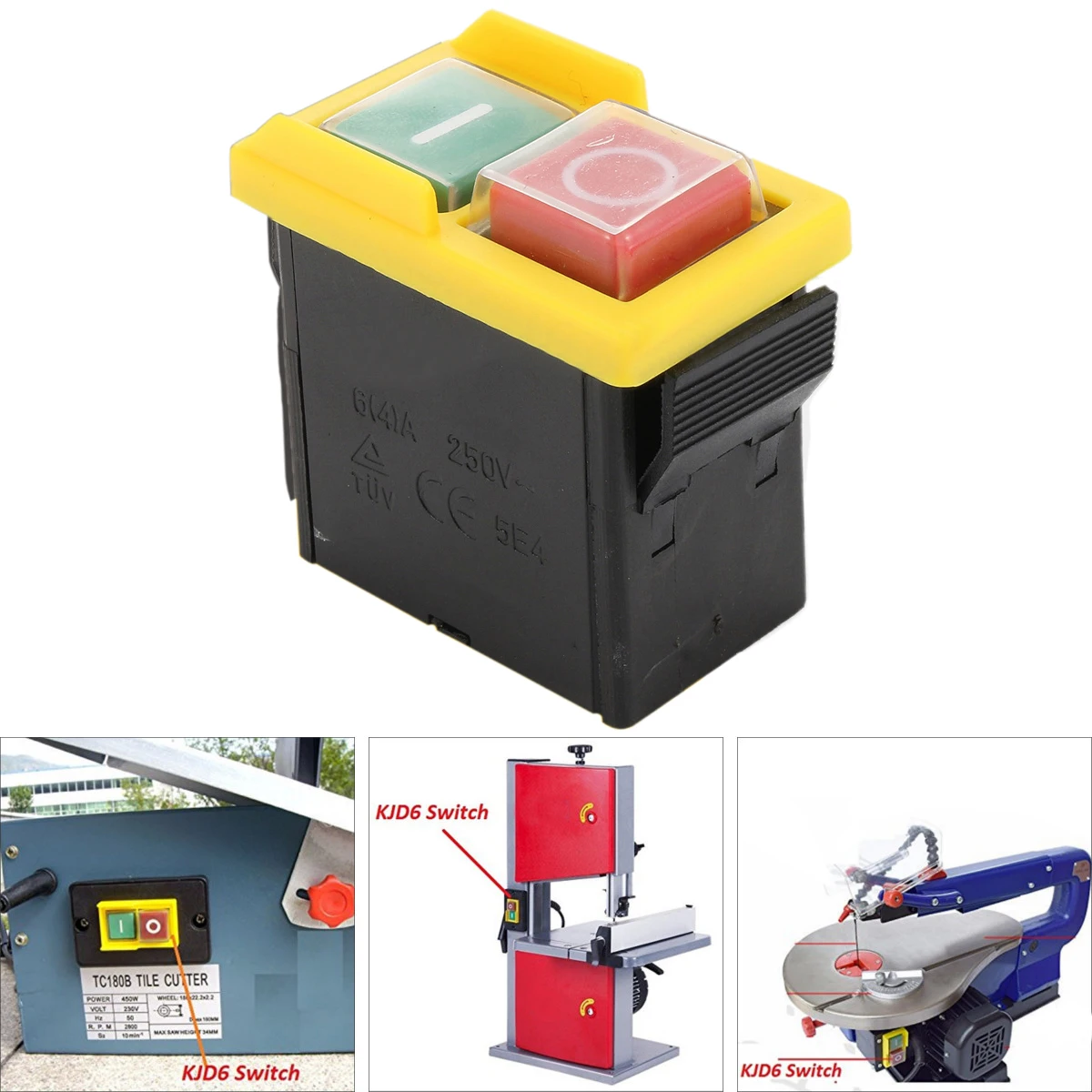 

New Universal Replacement On/Off Switch Part 250V 4A IP54 5E4 Standard PVC Switch Waterproof For Woodworking Accessories