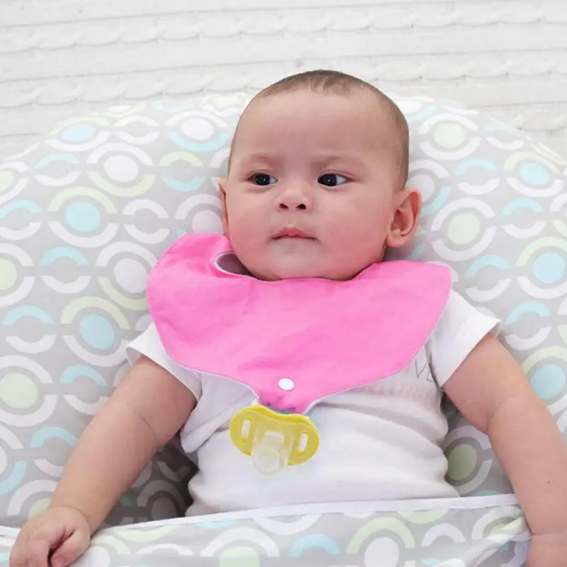 New Reusable Solid Color Bibs Burp Cloths Nipple Baby Saliva Towel Pacifier Kit Baby Eating Accessory Soft Baby Stuff