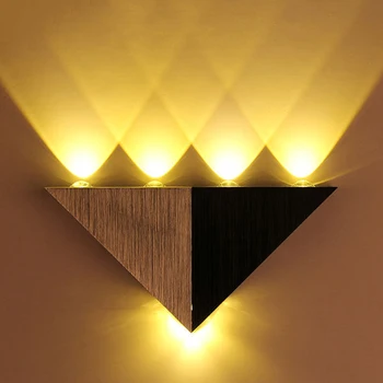 

Aluminum with Black 5w Triangle Led Wall Lamp AC85-265V Led Modern Home Lighting Indoor Party Ball Disco light fixtures