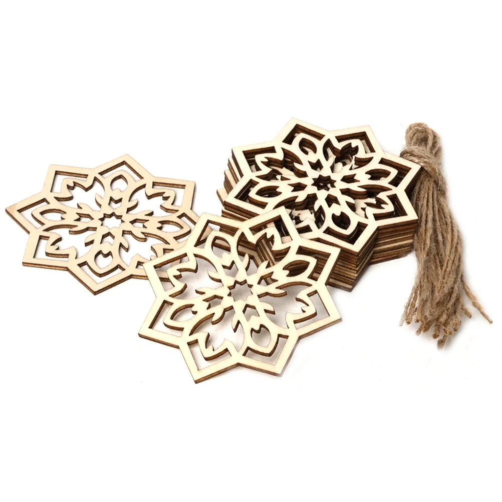 10 шт. DIY деревянный декор Забавный цветок Eid Mubarak подвесной Малый Bairam для вечерние