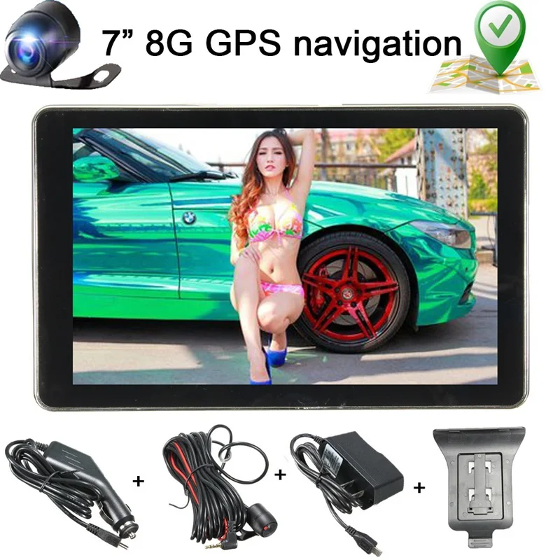 KROAK Автомобильная навигационная система 7 дюймов GPS HD беспроводная камера заднего