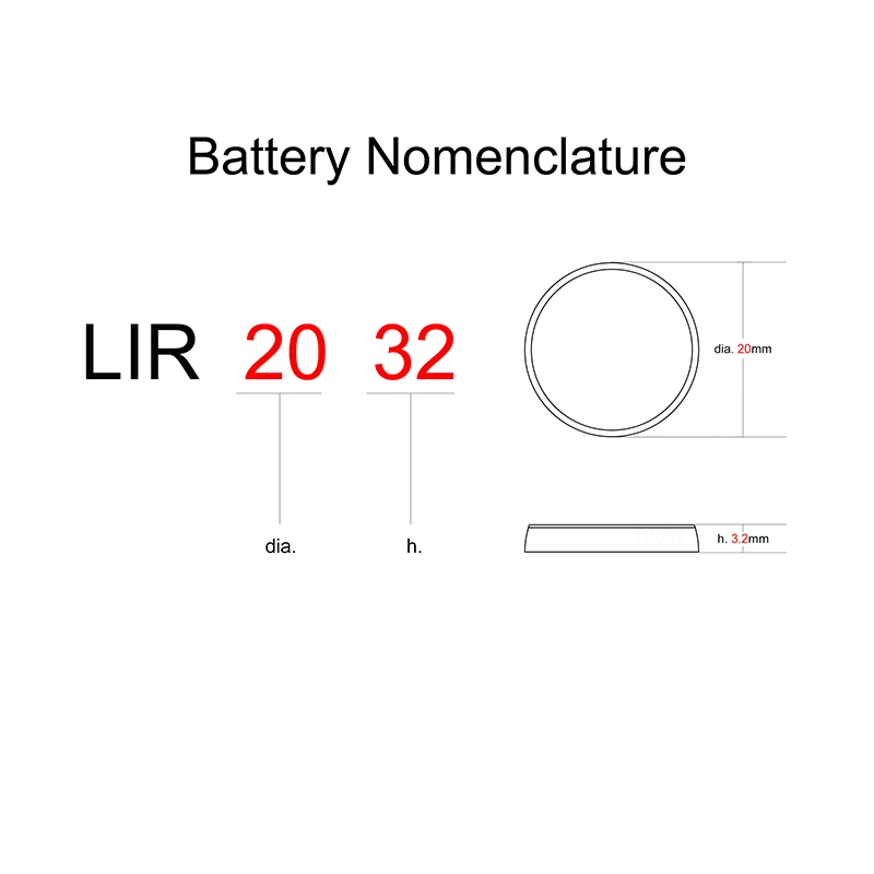 Кнопки сотового литий-ионный Перезаряжаемые Батарея LIR2032 заменяет CR2032 монет LIR 2032 3,6 V 2 шт