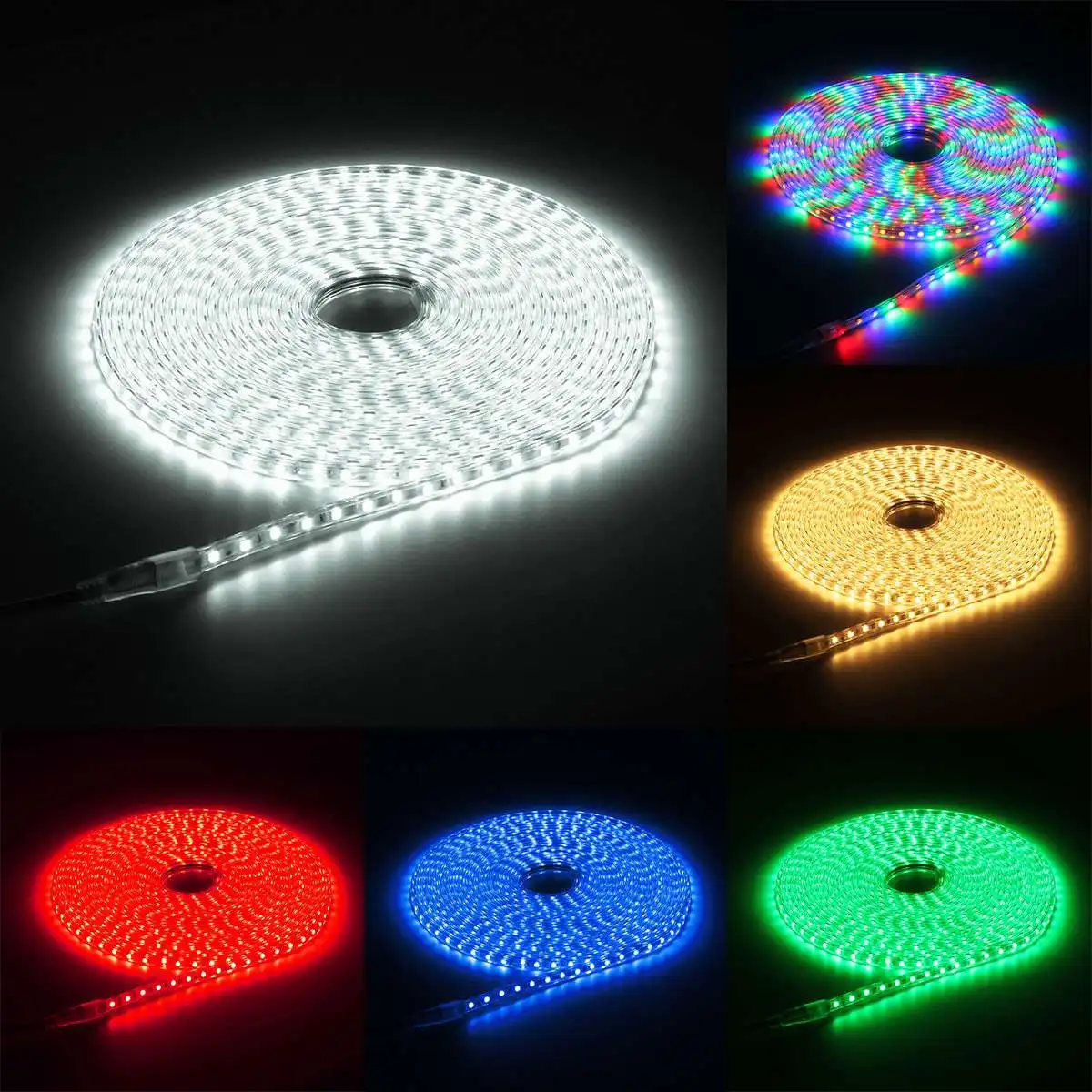 

Smuxi 13M LED Strip Light Waterproof with ON/OFF switch Flexible smd5050 outdoor LED tape ip67 for Kitchen EU plug lights AC220V