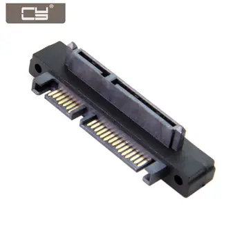 

CY Extension Adapter Convertor SATA 22Pin 7+15 Male to SATA 22P Female 90 Degree Up Angled Down angled Black