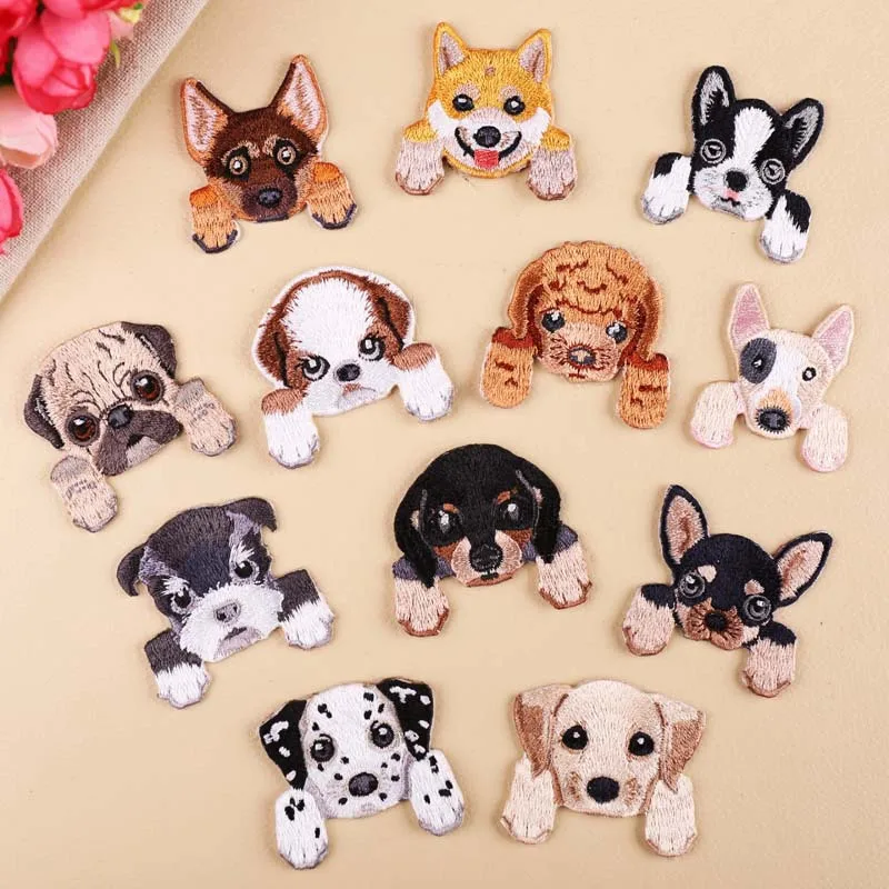 

PGY 1PCS Cartoon lovely Fortune dog Patch High Quality Embroidery Iron Sew On Patches Decor For Bag Jeans Applique Free Delivery