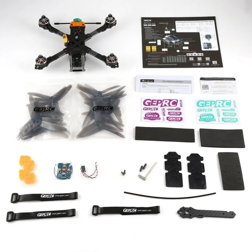 

GEPRC ELEGANT 5.8G 230mm Brushless FPV Racing Drone with Frsky R-XSR Receiver 40A BLHeli_s Full 3K Carbon Fiber 600TVL BNF