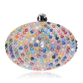 

Ceramics Candy Color Women Evening Bags Egg Design Chain Shoulder Messenger Bag Diamond Clutches Purse For Wedding Dinner YM1157