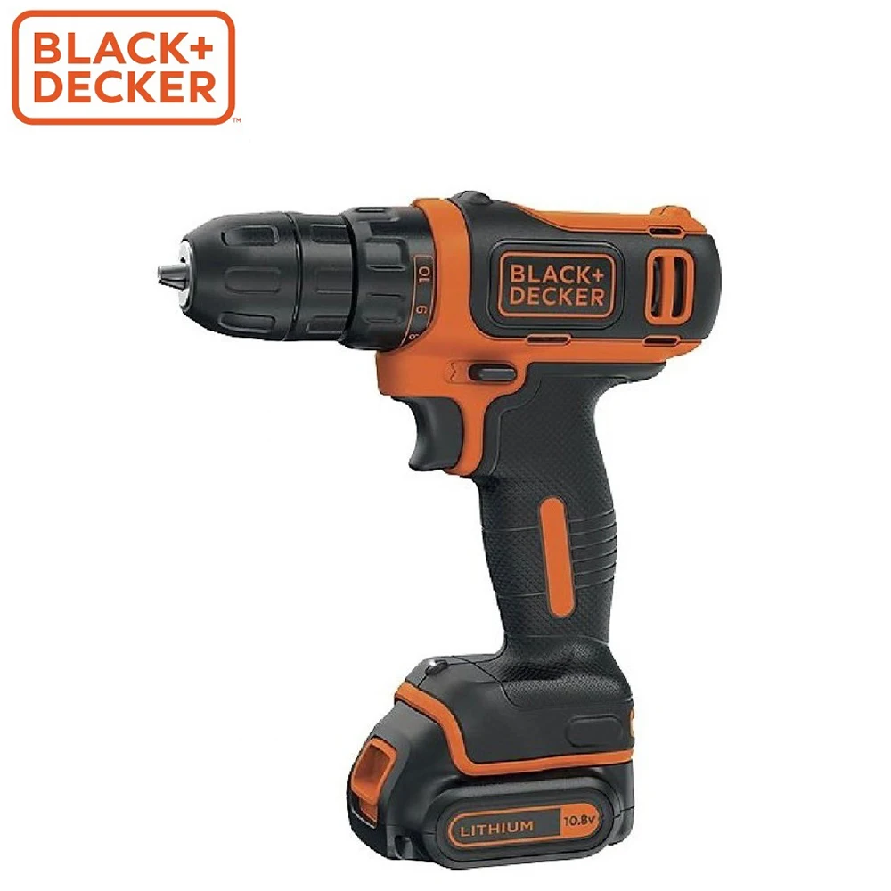 Аккумуляторная дрель шуруповерт BLACK+DECKER BDCDD12K1B (10.8 В 1.5 А·ч Li Ion 2 АКБ