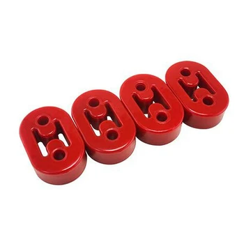 

4pcs 7.3*4.7*2.1cm 2-Holes Rubber Mount Bracket Hangers Universal for Car Auto Muffler Exhaust Tail Pipe
