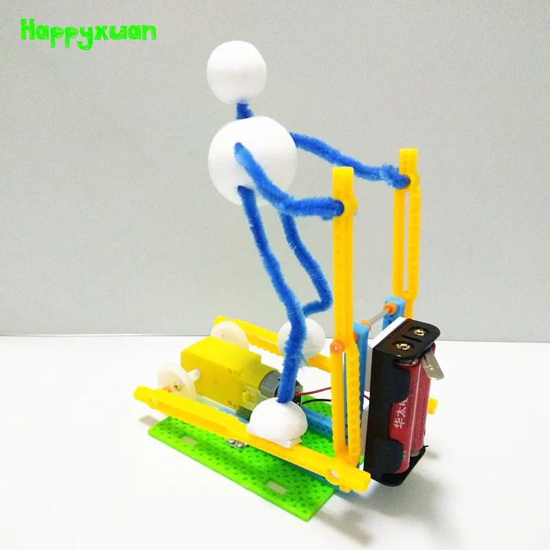 

Happyxuan Assembled Electric Fitness Robot DIY Educational Science Kits Experiment Physics Interesting Kid STEM Creative Toy New