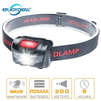 

Q5 LED Head Torch Mini Smart Sensor3 Modes Headlamp Flashlight outdoors Headlight head light lamp Torch for Camping Cycling