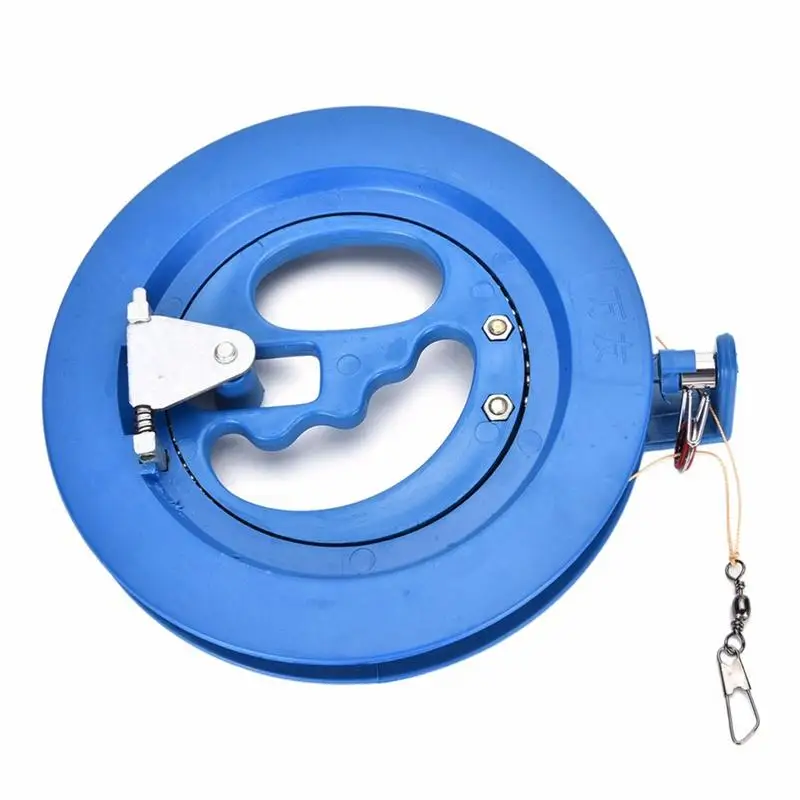 

18cm Kite Reel Winder Fire Wheel 200M String Flying Handle Tool Twisted String Line Outdoor Round Blue Grip For Kite Accessories